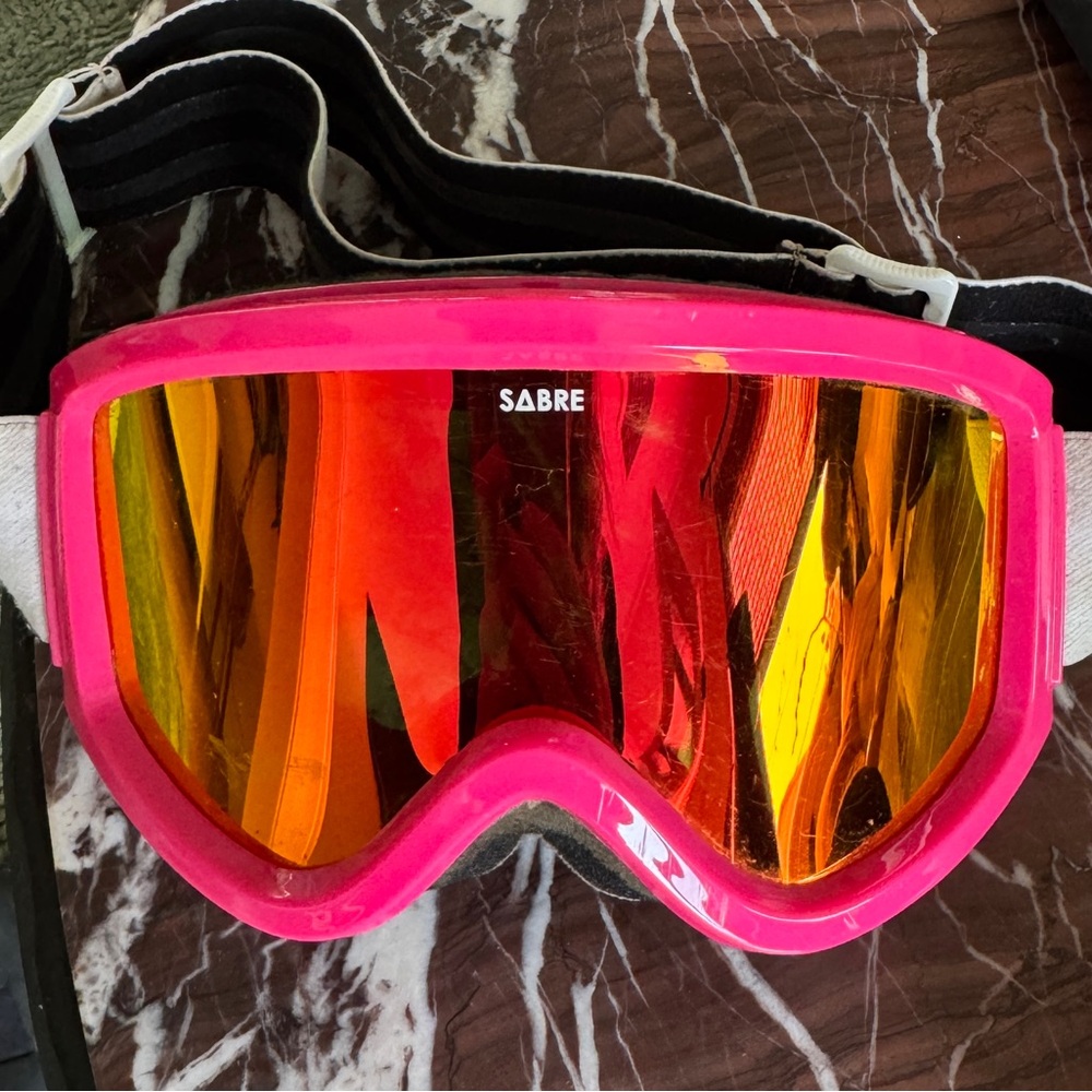 Sabre Spring Break - Pink and Orange Ski Goggles